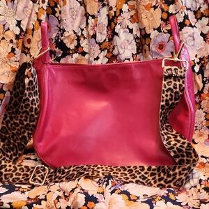 HOBO Pink Crossbody Bag with Smooth Leather Finish